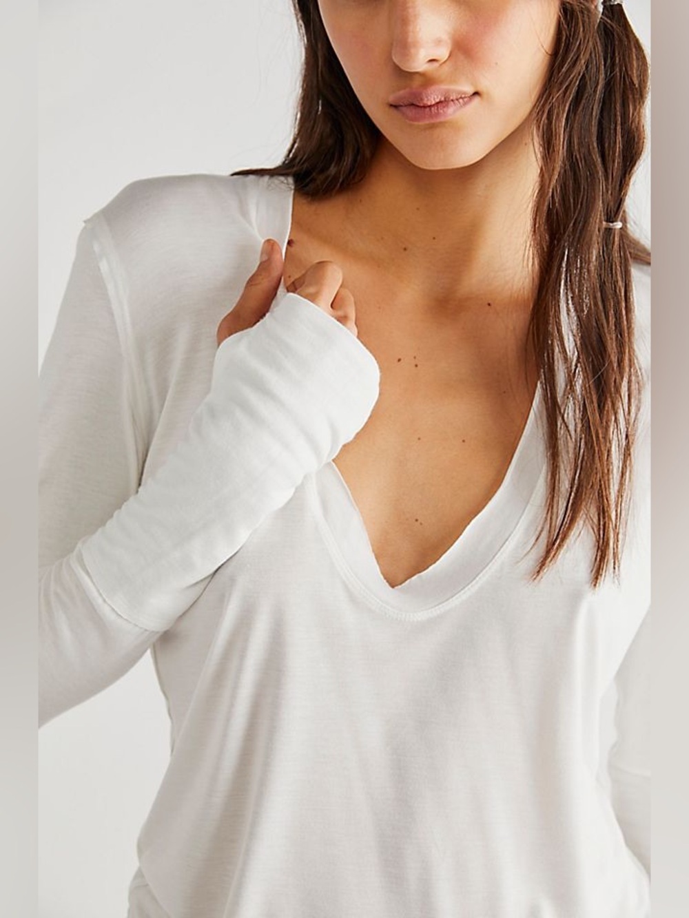 SOLD NWT Free People We The Free x Revolve Fresh & Clean Top in Ivory - Picture 5 of 10